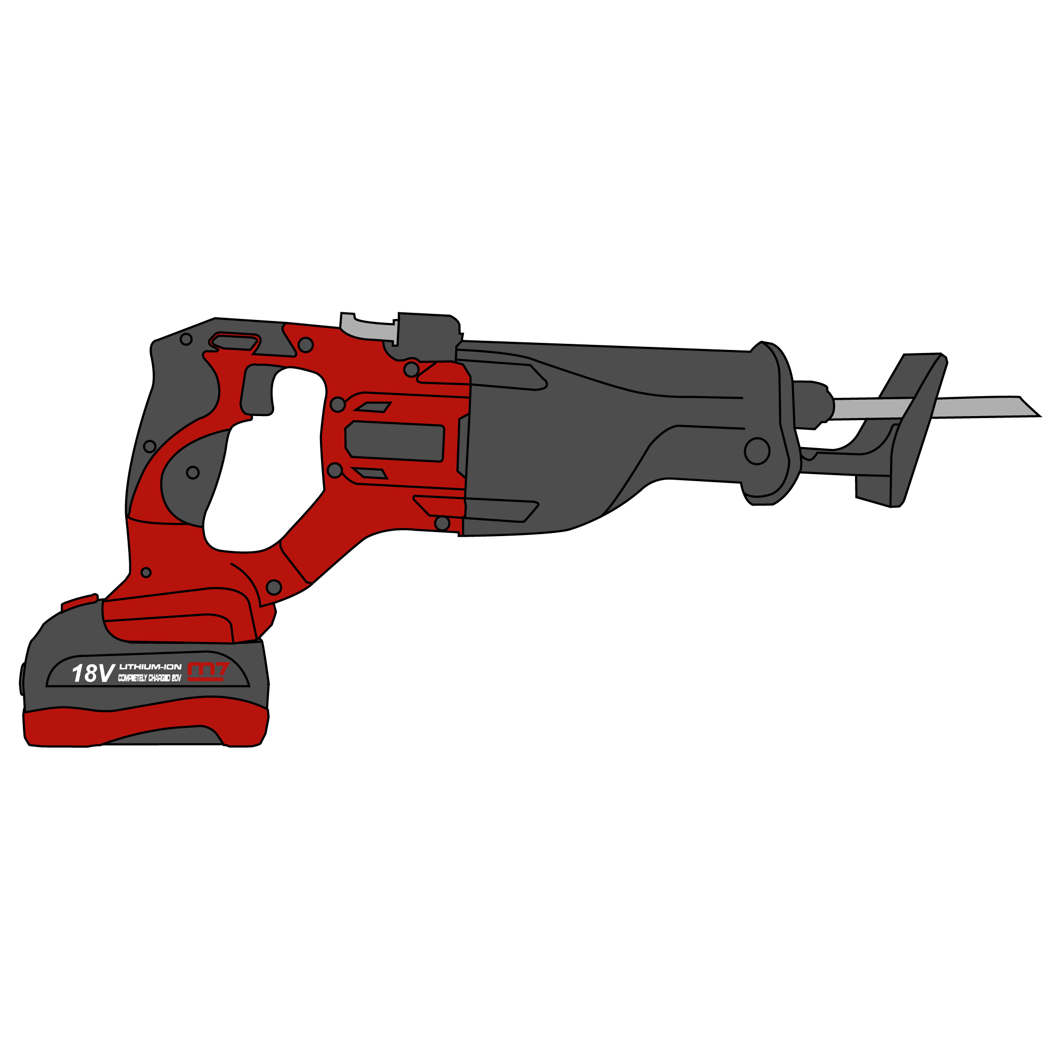 Llave Impacto Batería 1/2 18v Mighty Seven M7 Dw-401 813 N.m